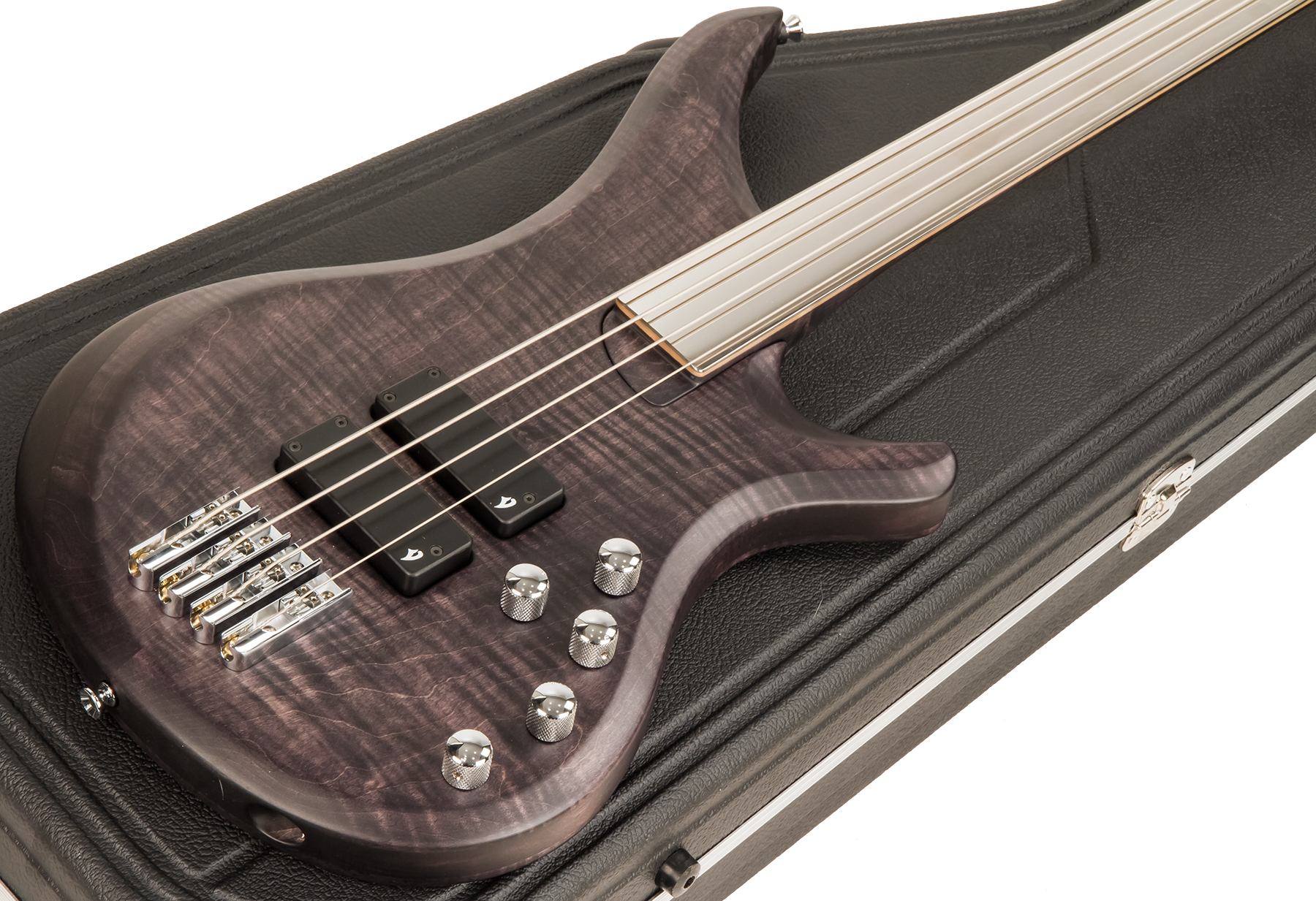 Vigier Passion Iv Fretless Imetal Active Dm +etui - Black Diamond - Basse Électrique Solid Body - Variation 1