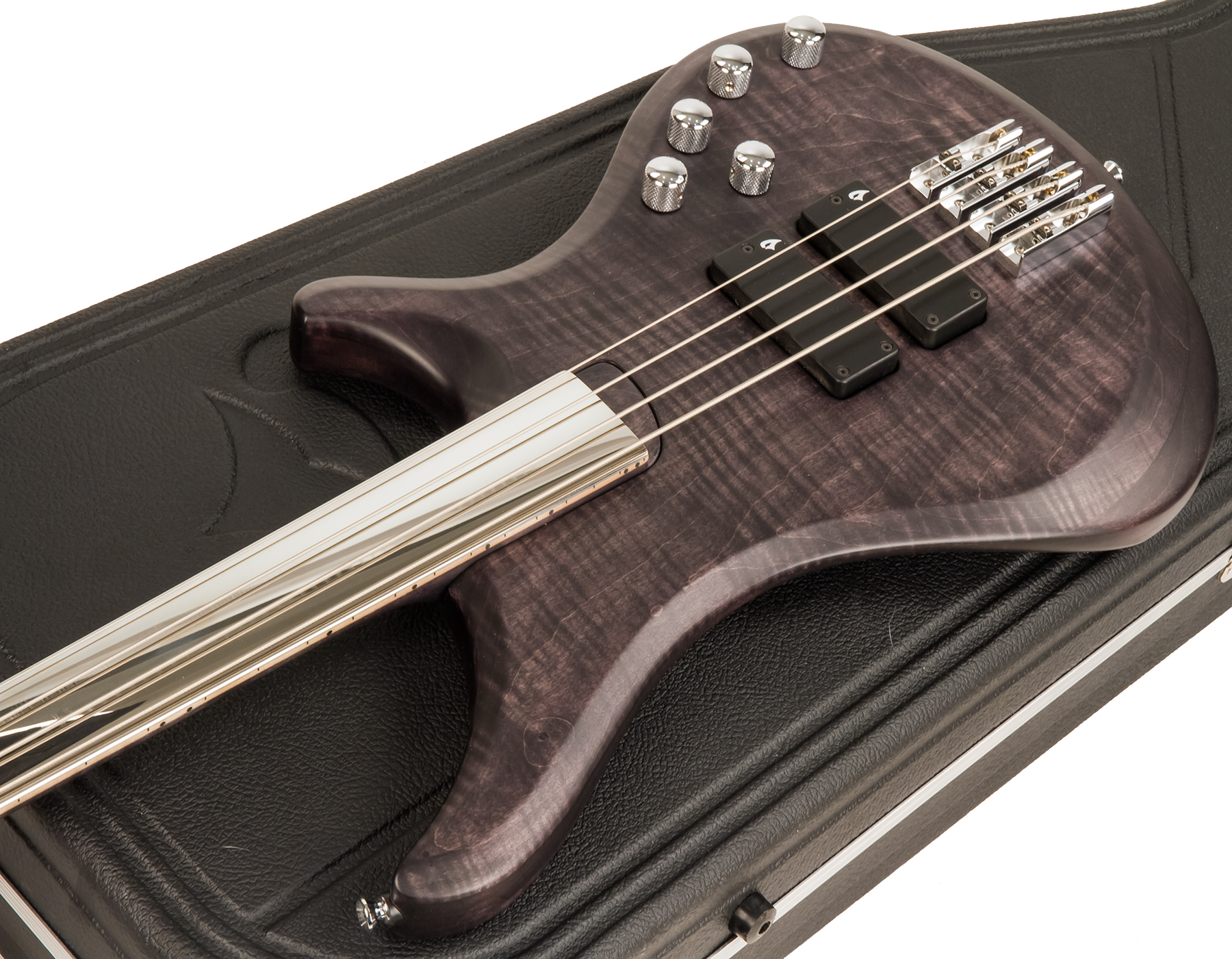 Vigier Passion Iv Fretless Imetal Active Dm +etui - Black Diamond - Basse Électrique Solid Body - Variation 3