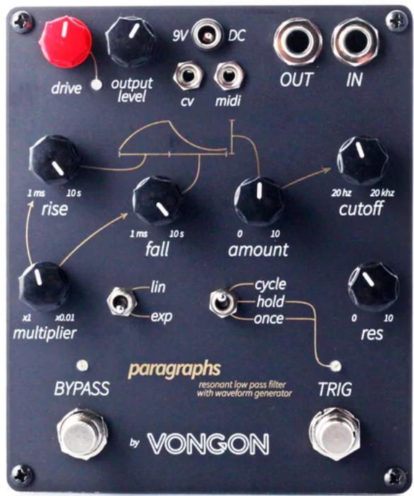 Pédale wah / filtre Vongon Paragraphs Resonant Lowpass Filter