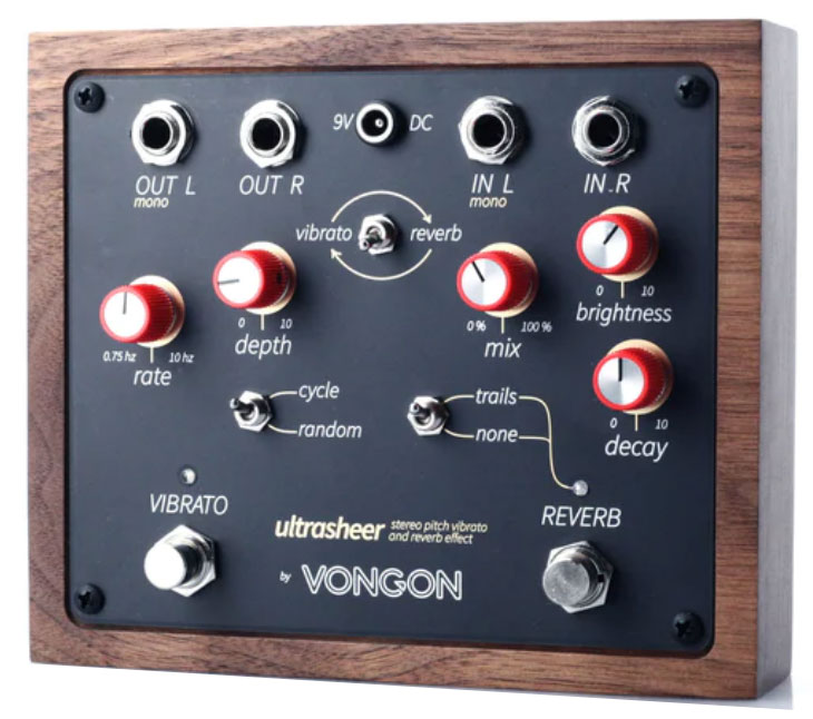 Vongon Ultrasheer Stereo Pitch Vibrato And Reverb - PÉdale Chorus / Flanger / Phaser / Tremolo - Variation 1