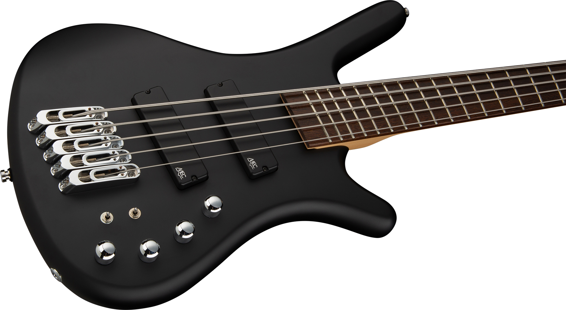 Warwick Corvette Multiscale 5c Rockbass Active Wen - Solid Black Satin - Basse Électrique Solid Body - Variation 2