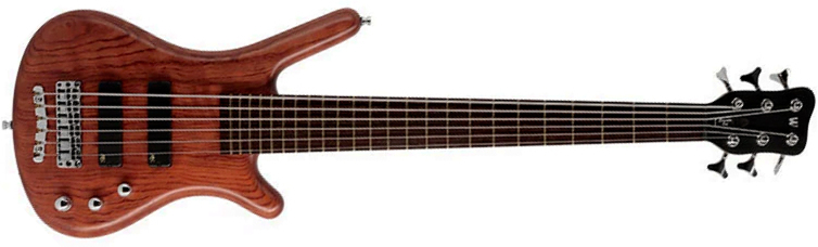 Warwick Corvette Bubinga 6c Pro Gps Teambuilt Active Wen - Natural Transparent Satin - Basse Électrique Solid Body - Main picture