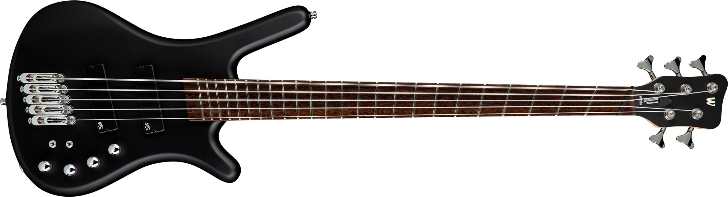 Warwick Corvette Multiscale 5c Rockbass Active Wen - Solid Black Satin - Basse Électrique Solid Body - Main picture