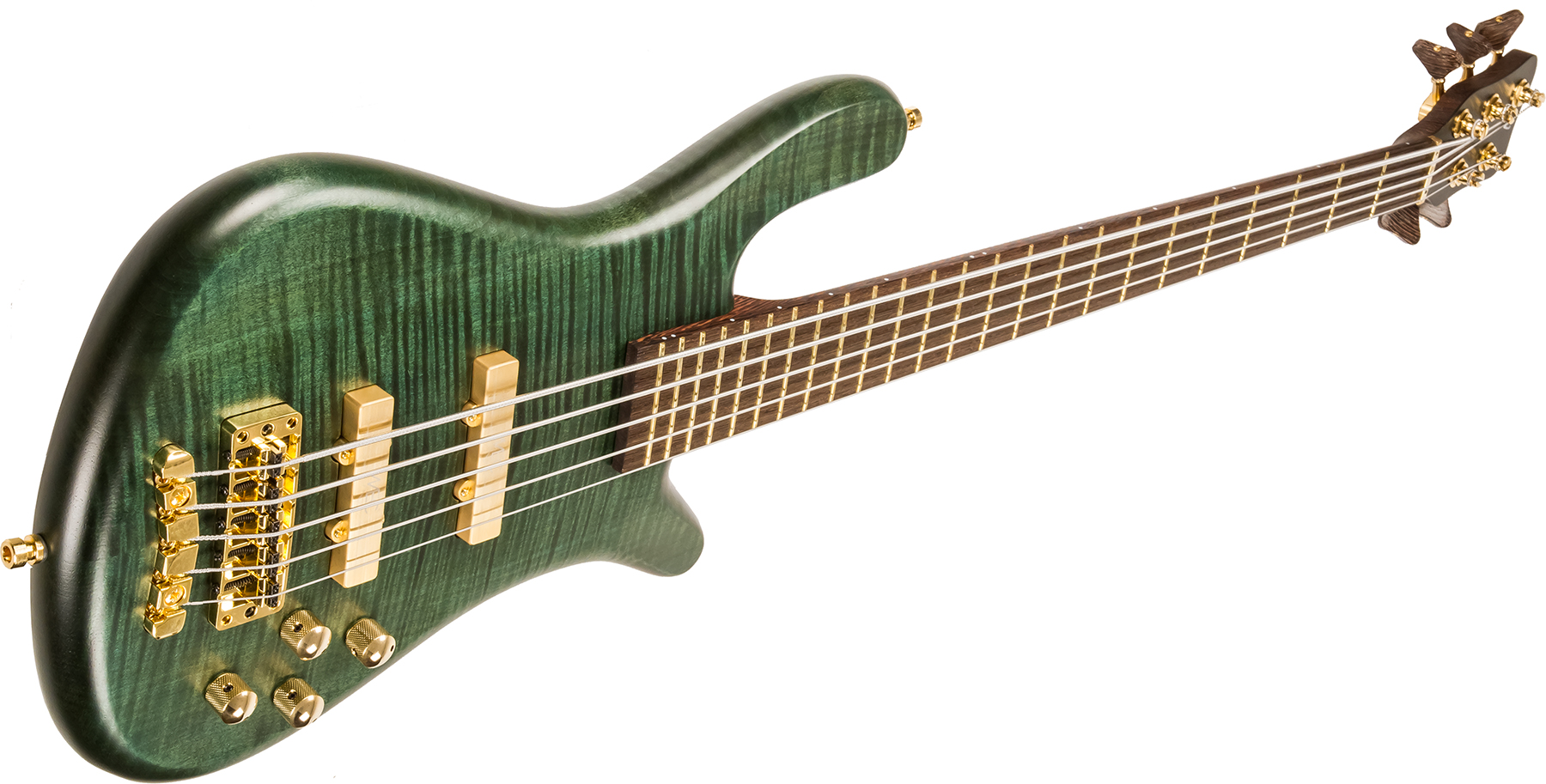 Warwick Custom Shop Streamer Lx 5-strings - Petrol Green Trans Satin - Basse Électrique Solid Body - Variation 2