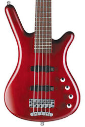 Basse électrique solid body Warwick Rockbass Corvette Basic 5-String - Burgundy red trans. satin