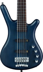 Basse électrique solid body Warwick Rockbass Corvette Basic 5-String - Ocean blue trans. satin