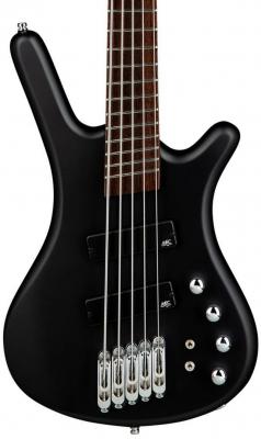 Basse électrique solid body Warwick Rockbass Corvette Multiscale 5-String - Solid black satin