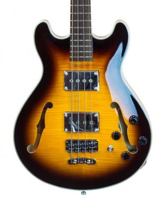 Basse électrique 1/2 caisse Warwick Rockbass Star Bass Set Neck Flame Maple +Bag - Vintage sunburst