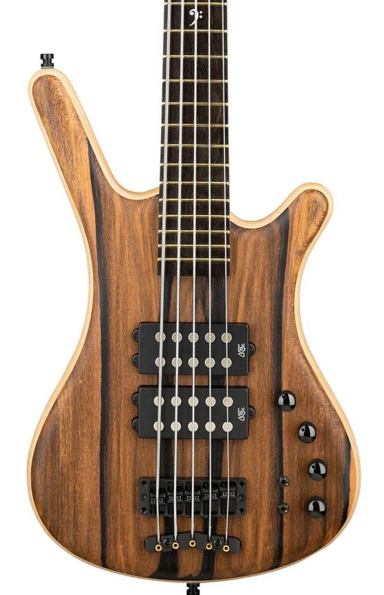 Basse électrique solid body Warwick PRO GPS Corvette $$ Marbled Ebony Top 5-String Ltd - Natural oil finish