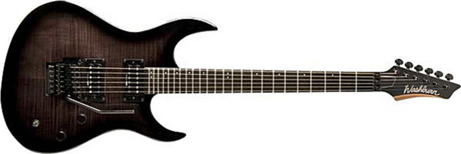 Washburn Xmpro2fr - Flame Black Burst - Guitare Électrique Forme Str - Main picture