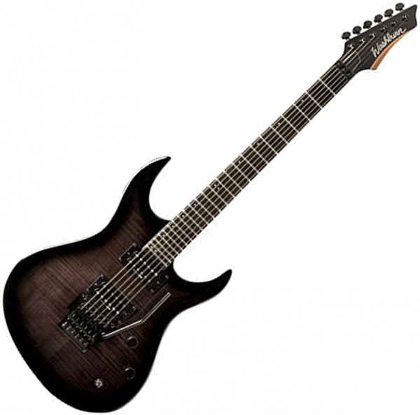 Guitare électrique solid body Washburn                       XMPRO2FR - Flame black burst