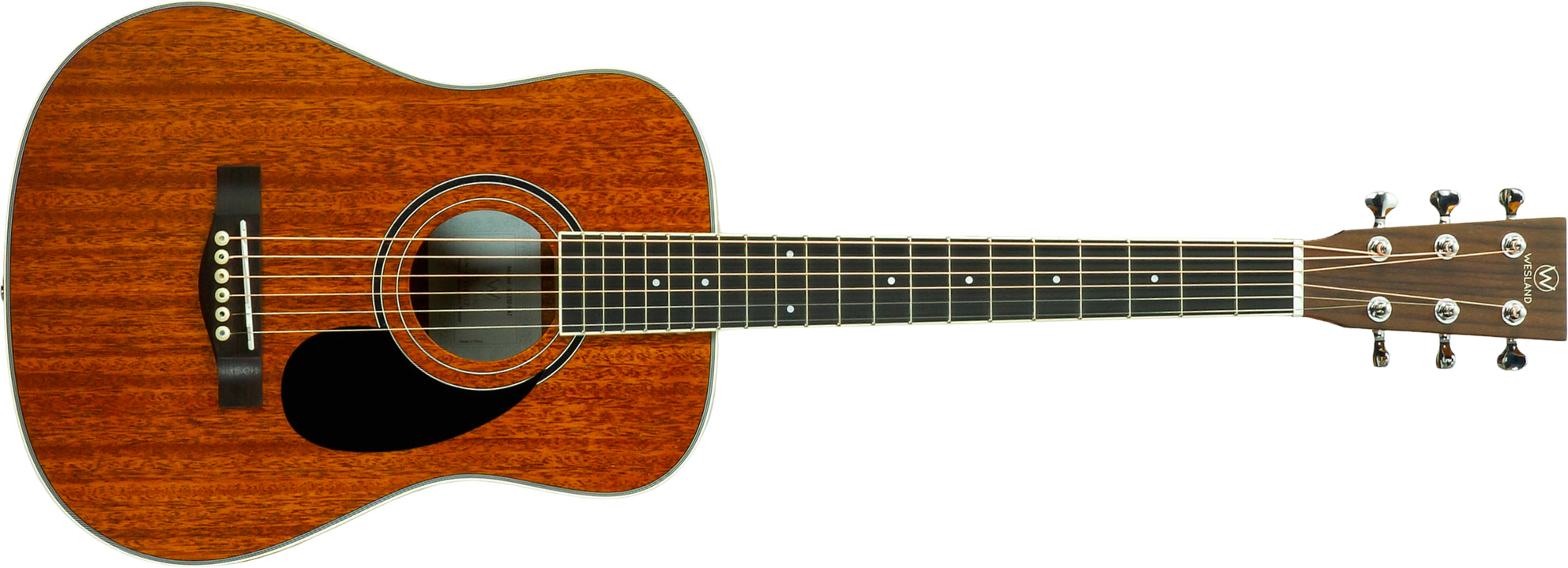 Wesland Bg350-nat Travel Shsc Tout Acajou Tec - Natural - Guitare Folk - Main picture