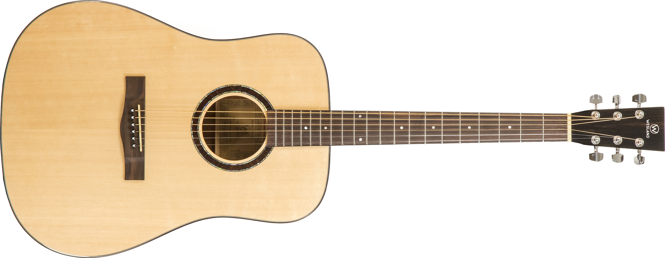 Wesland Dr1-m Dreadnought Epicea Acajou Rw - Natural - Guitare Acoustique - Main picture