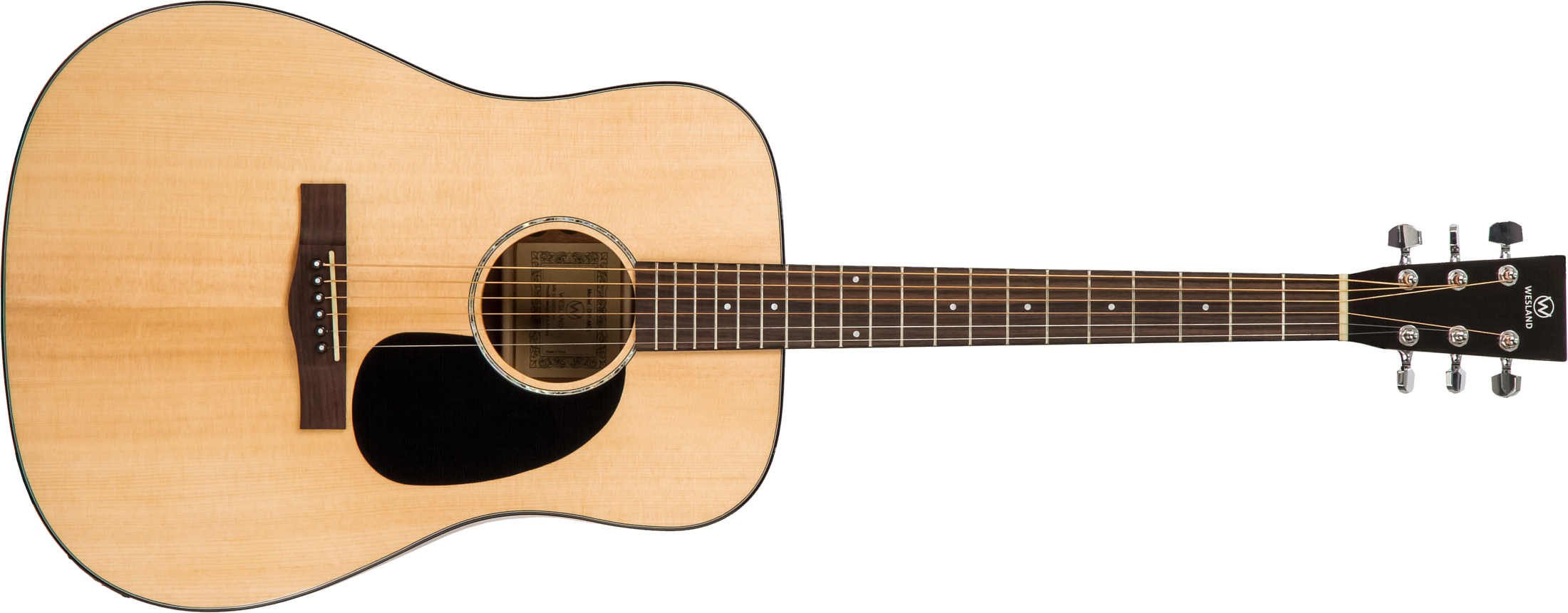 Wesland Dr1-mce Dreadnought Epicea Acajou Rw - Natural - Guitare Electro Acoustique - Main picture