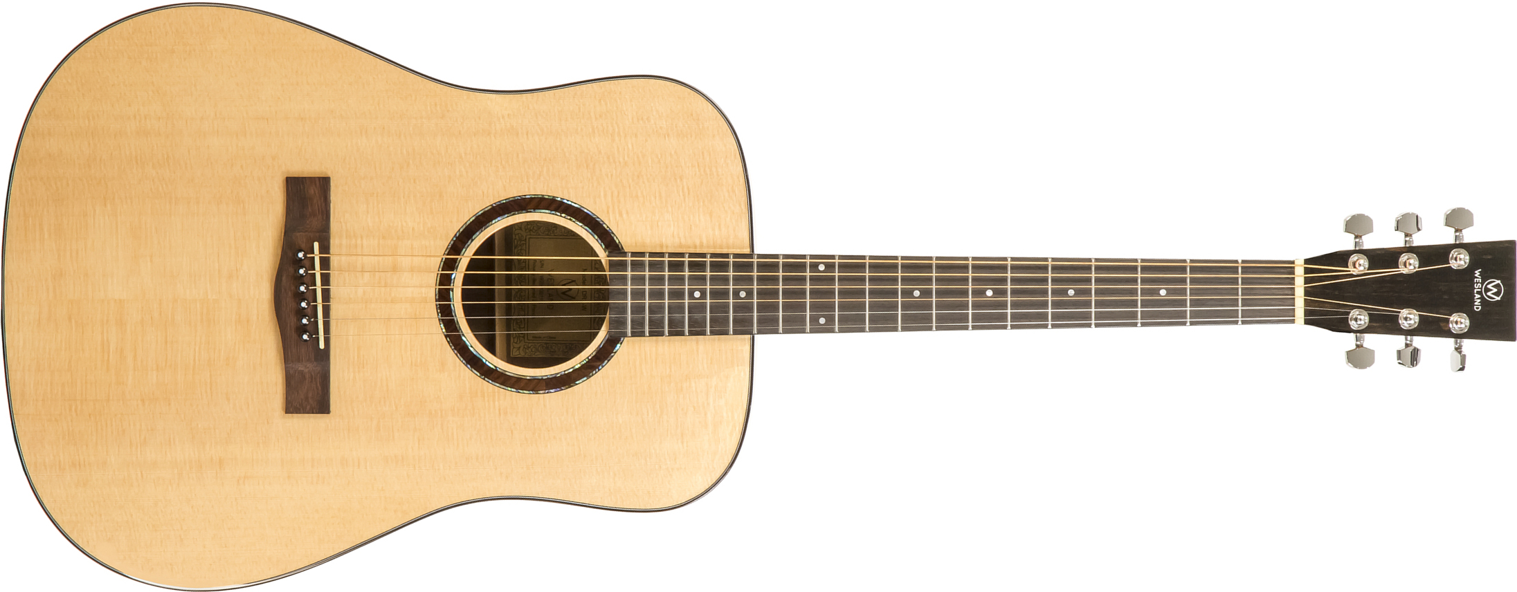 Wesland Dr1-w Dreadnought Epicea Noyer Rw - Natural - Guitare Acoustique - Main picture