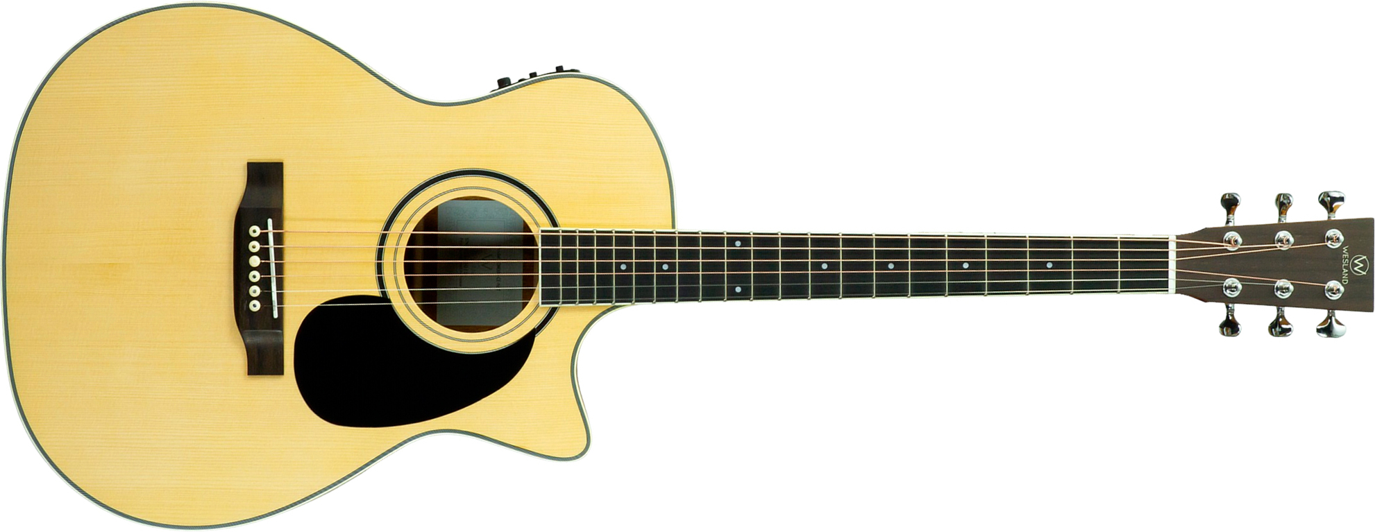Wesland Om300-ce-nat Orchestra Cw Epicea Acajou Tec - Natural - Guitare Folk - Main picture