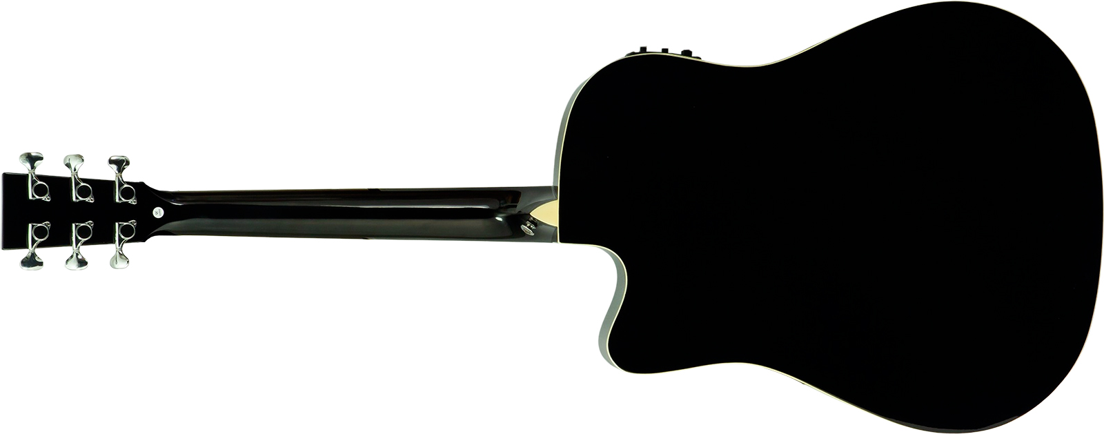Wesland Dr300-ce-bk Dreadnought Cw Epicea Acajou Rw - Black - Guitare Folk - Variation 1