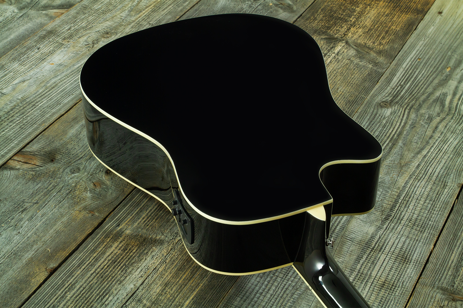 Wesland Dr300-ce-bk Dreadnought Cw Epicea Acajou Rw - Black - Guitare Folk - Variation 7