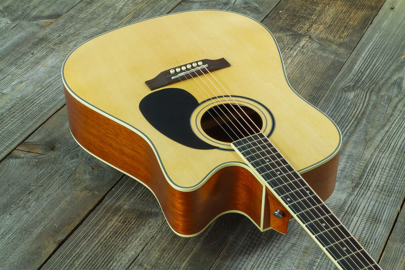 Wesland Dr300-ce-nat Dreadnought Cw Epicea Acajou Tec - Natural - Guitare Folk - Variation 2