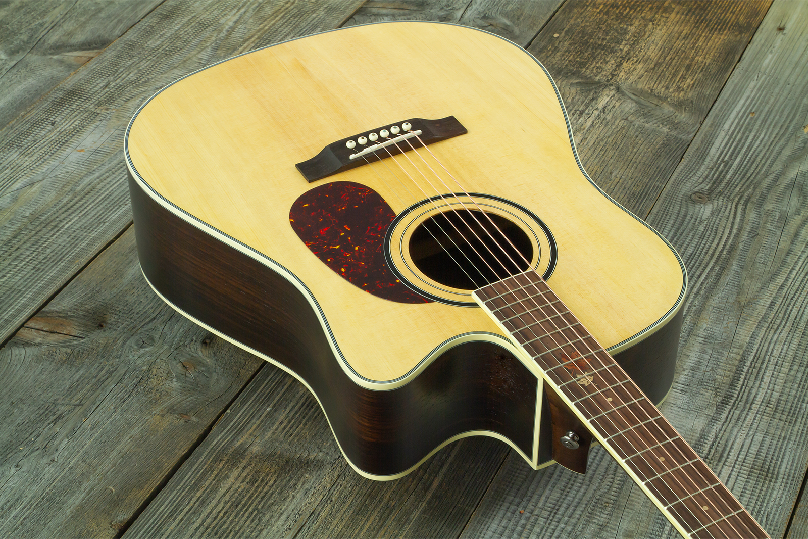 Wesland Dr500-ce-nat Dreadnought Cw Epicea Palissandre Rw - Natural - Guitare Folk - Variation 2