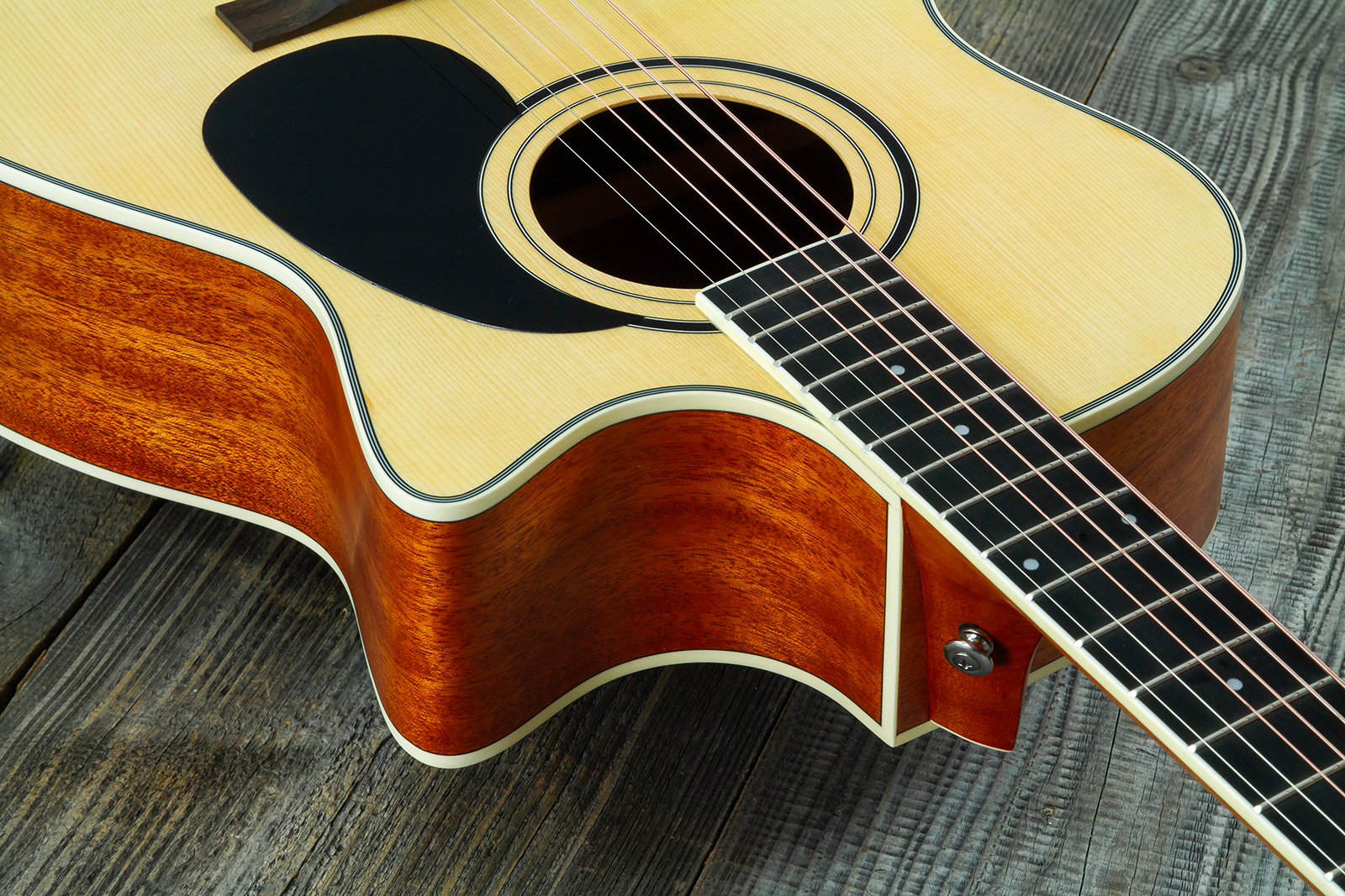 Wesland Om300-ce-nat Orchestra Cw Epicea Acajou Tec - Natural - Guitare Folk - Variation 6