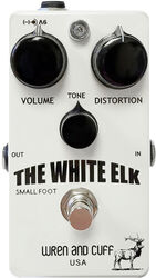 Pédale overdrive / distortion / fuzz Wren and cuff White Elk Small Foot