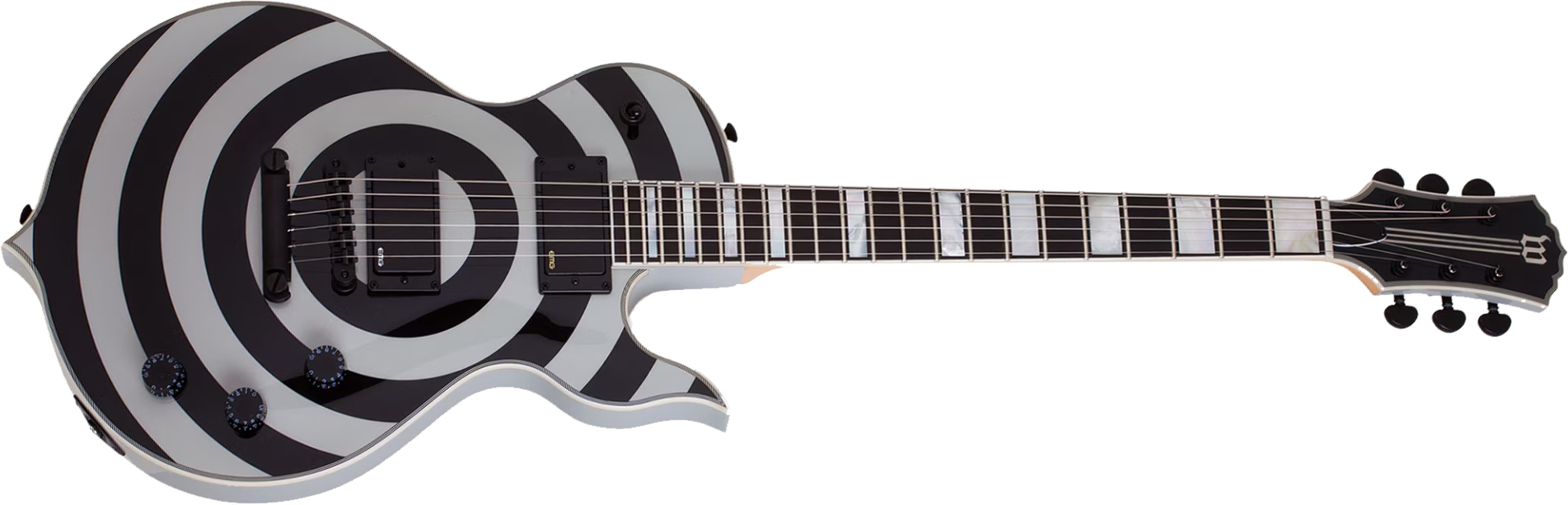 Wylde Audio Odin Grail 2h Emg Ht Eb - Silver Bullseye - Guitare Électrique MÉtal - Main picture