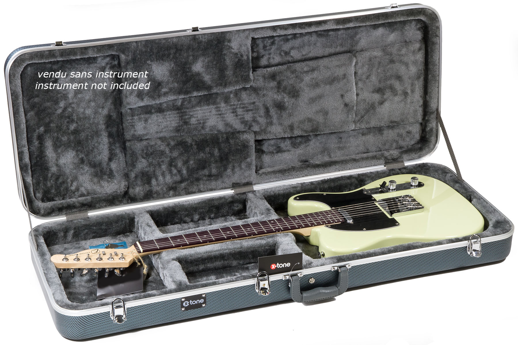 1510 ABS Strat/Tele Guitar Case - Silver Etui guitare électrique X-tone