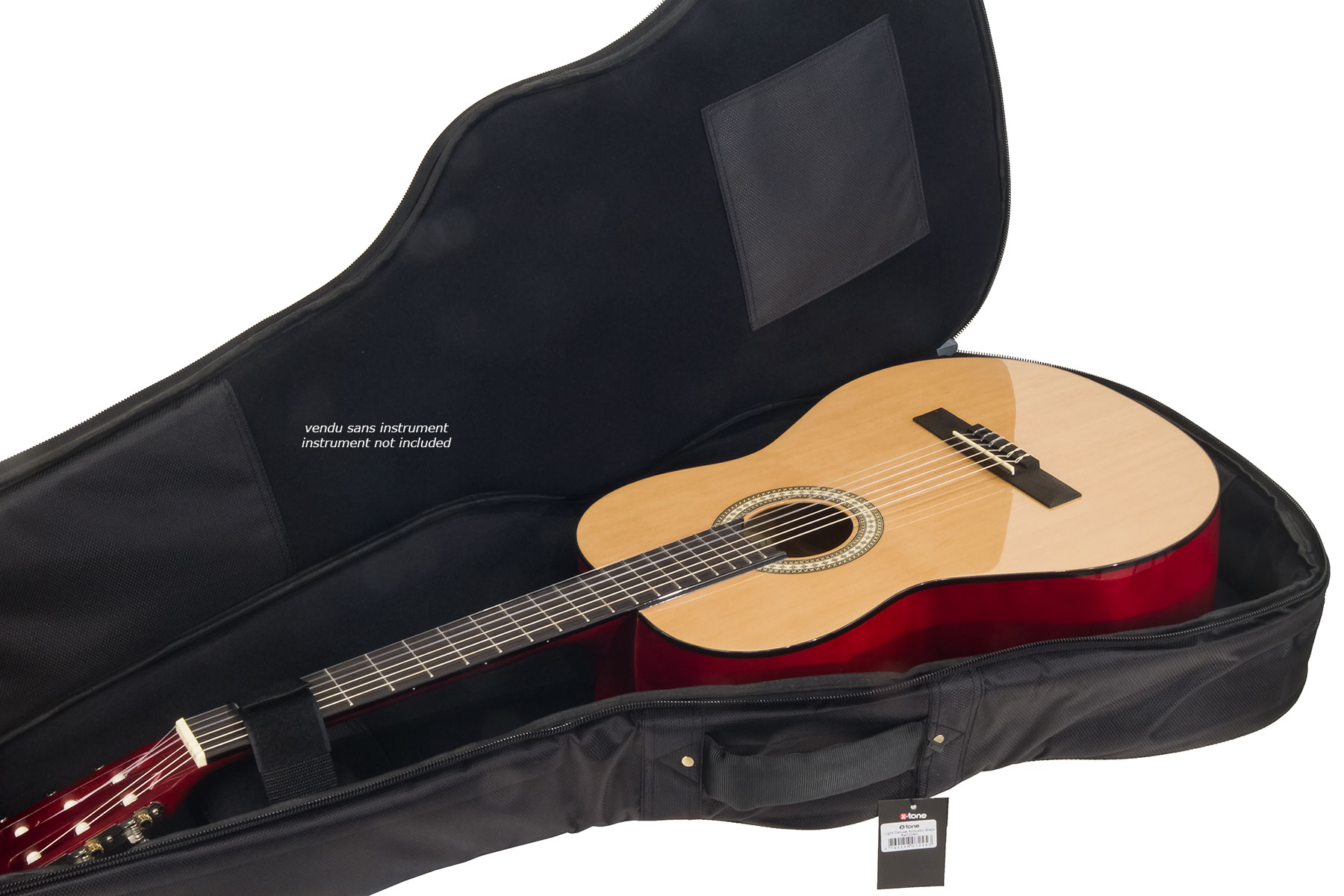 X-tone 2020 Cla44-bk Light Deluxe Classical 4/4 Guitar Bag Black (2082) - Housse Guitare Classique - Variation 5