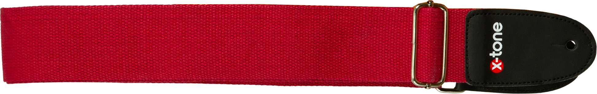 X-tone B002-rd Cotton Metal Buckle Guitar Strap - Sangle Courroie - Variation 1