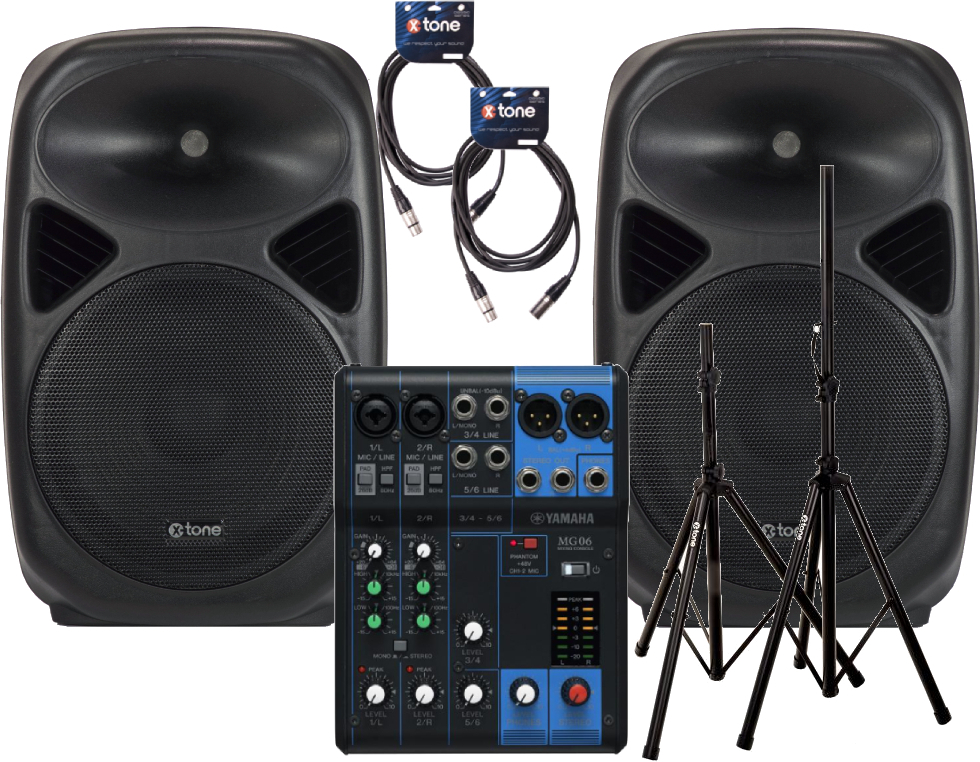 X-tone 2 X Sma-12 + Mg06 + Xh 6310+ Sac + 2x  X1003-xlr-xlr 6m - Pack Sonorisation - Main picture