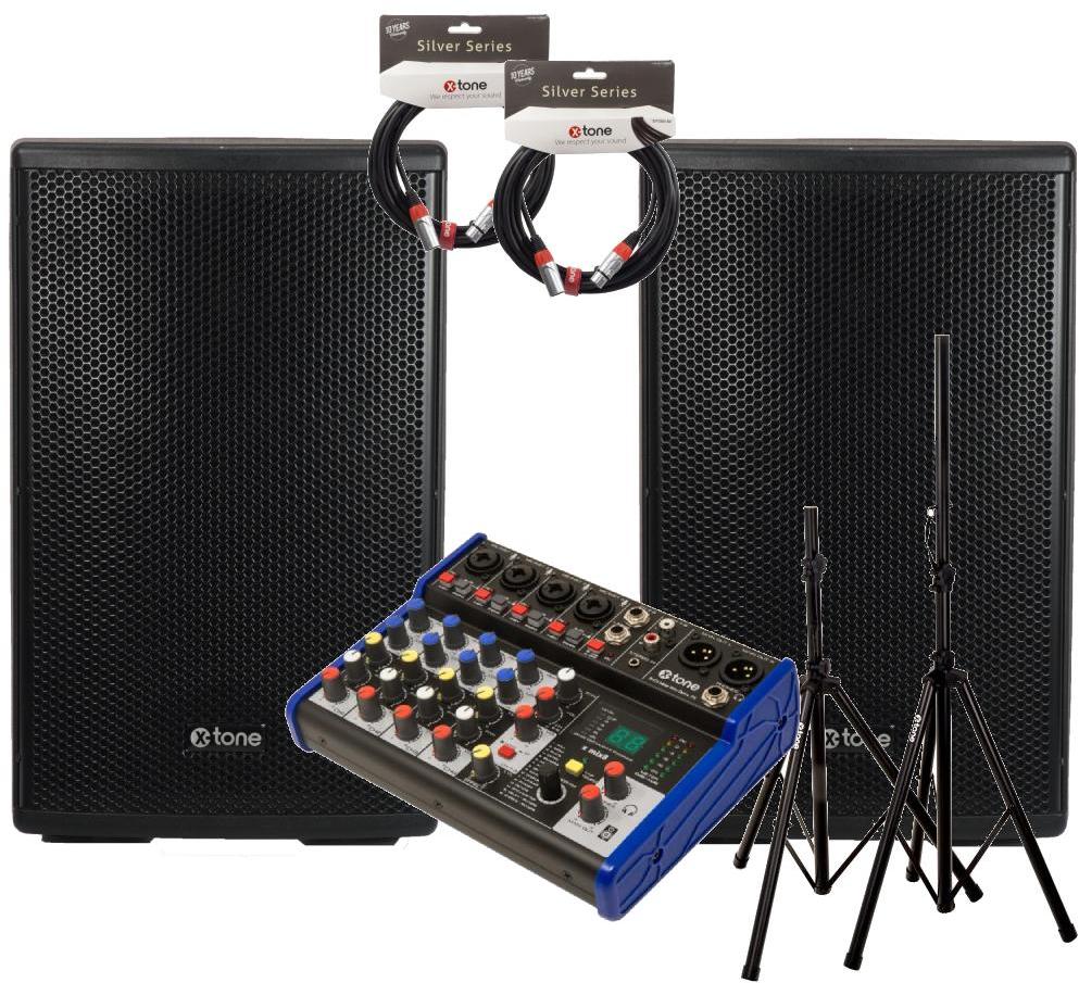 Pack sonorisation X-tone 2 x XTS-10 + XH 6310 + X MIX8 Dsp + 2 x X2001-6M