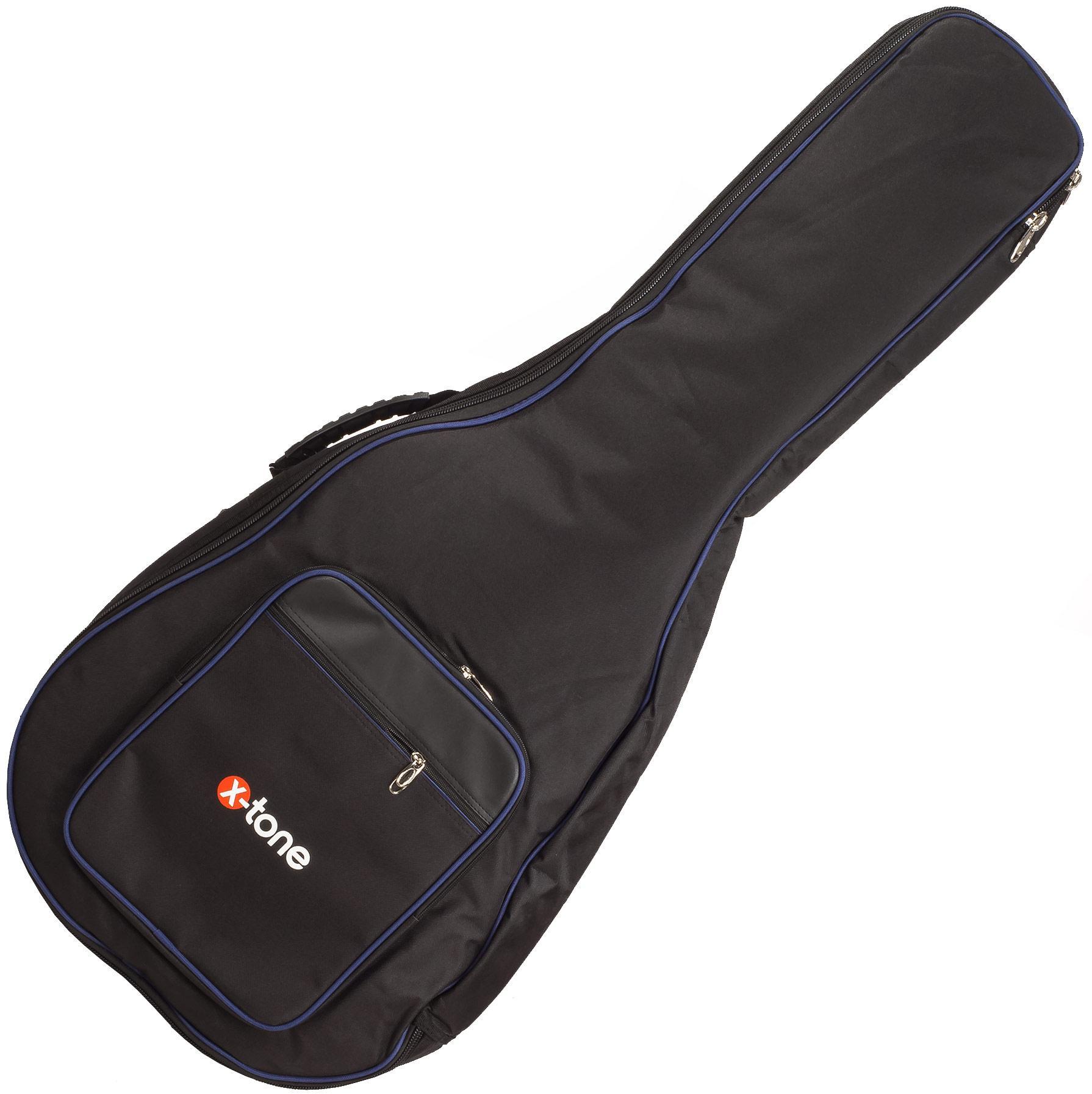 Housse guitare acoustique X-tone Nylon 15mm Dreadnought Guitar Bag - Black