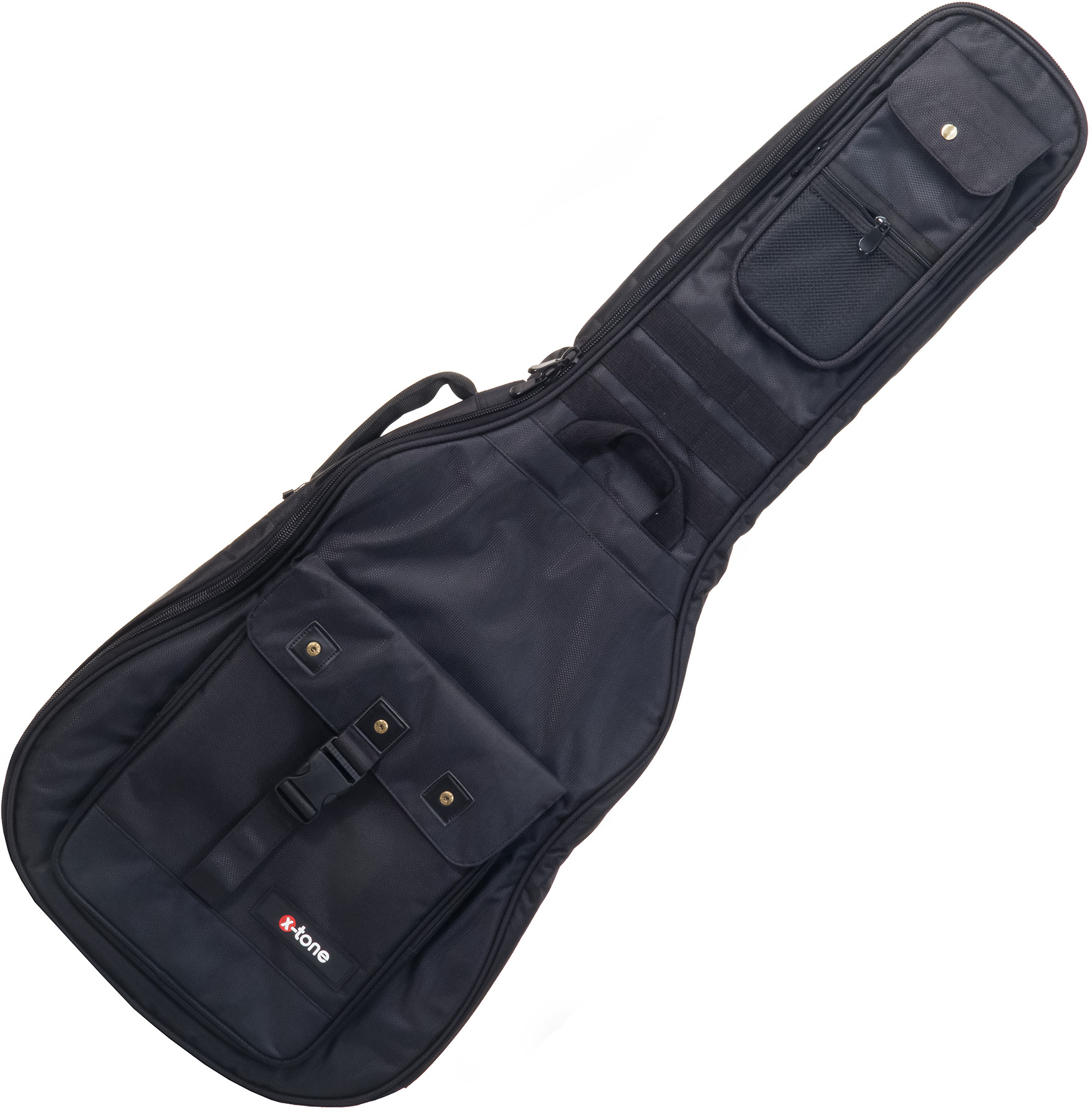 X-tone 2020 Fol-bk Light Deluxe Acoustic Dreadnought Guitar Bag Black (2080) - Housse Guitare Acoustique - Main picture