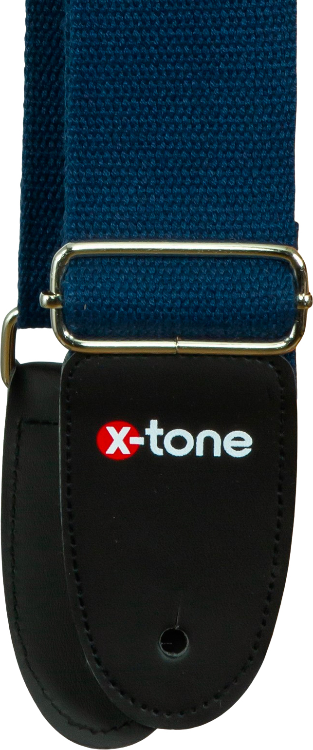 X-tone B019-bl Cotton Metal Buckle Guitar Strap - Sangle Courroie - Main picture