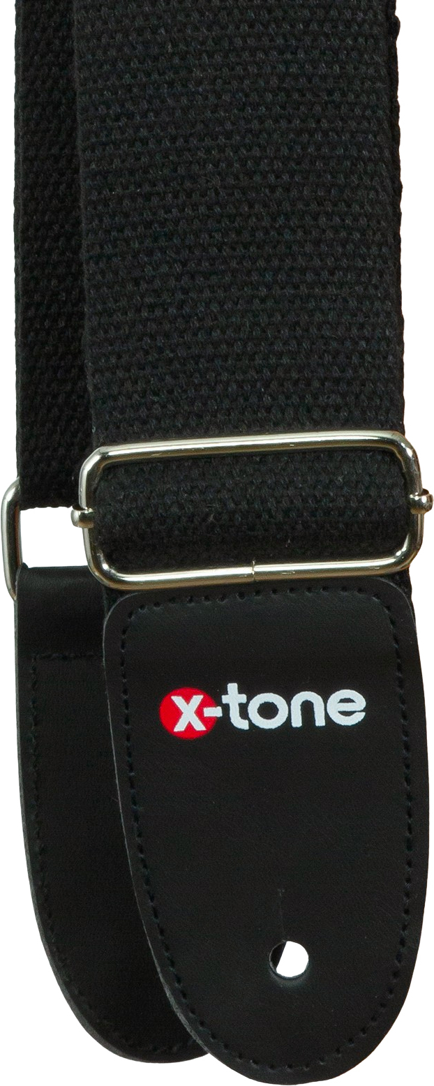 X-tone B043-bk Cotton Metal Buckle Guitar Strap - Sangle Courroie - Main picture