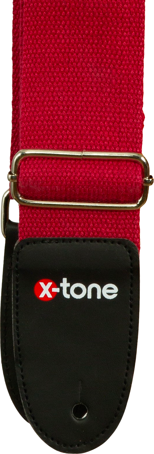 X-tone B002-rd Cotton Metal Buckle Guitar Strap - Sangle Courroie - Main picture