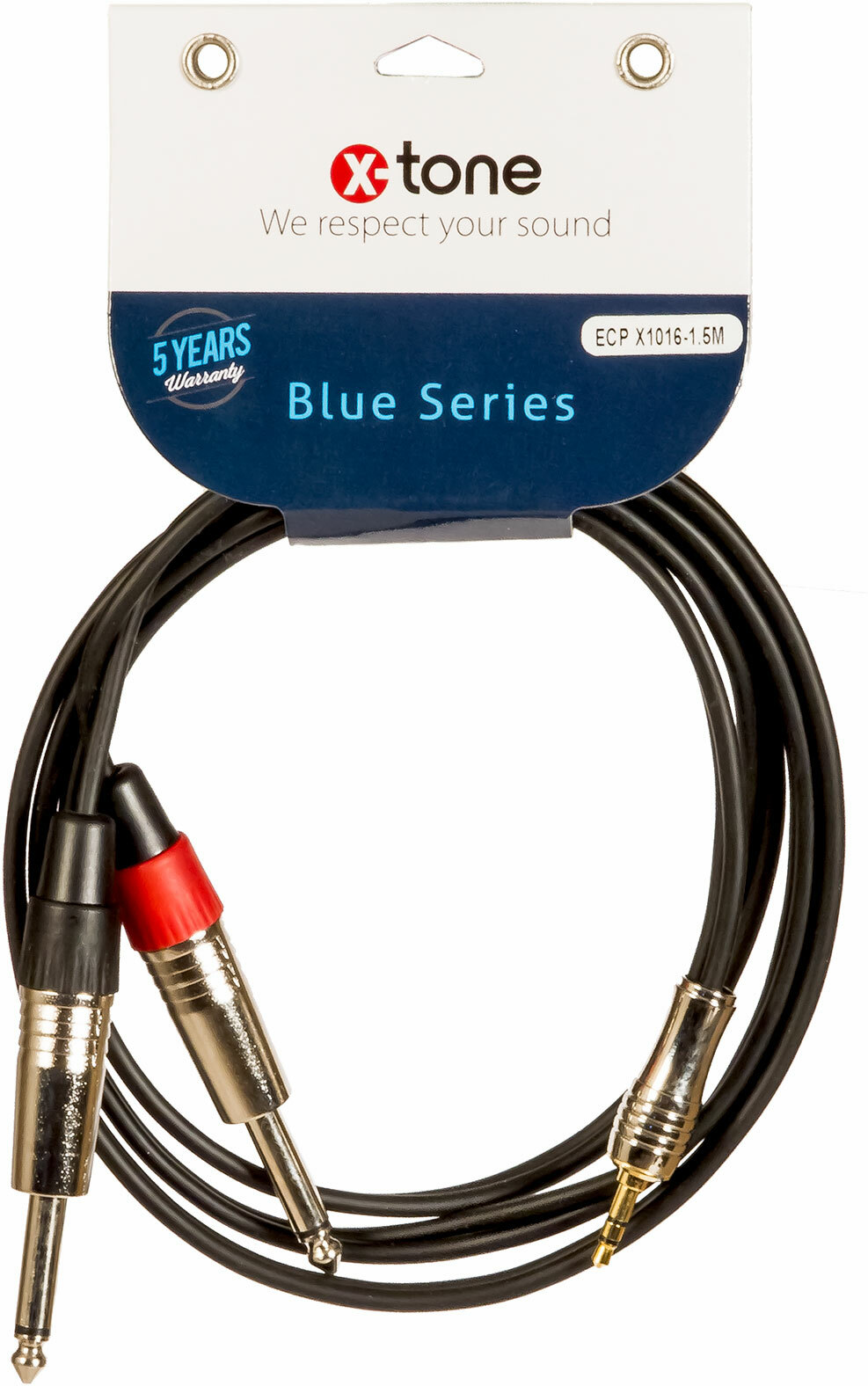 X-tone Mini Jack St / 2 Jack 1.5m Blue Series (x1016-1.5m) - CÂble - Main picture