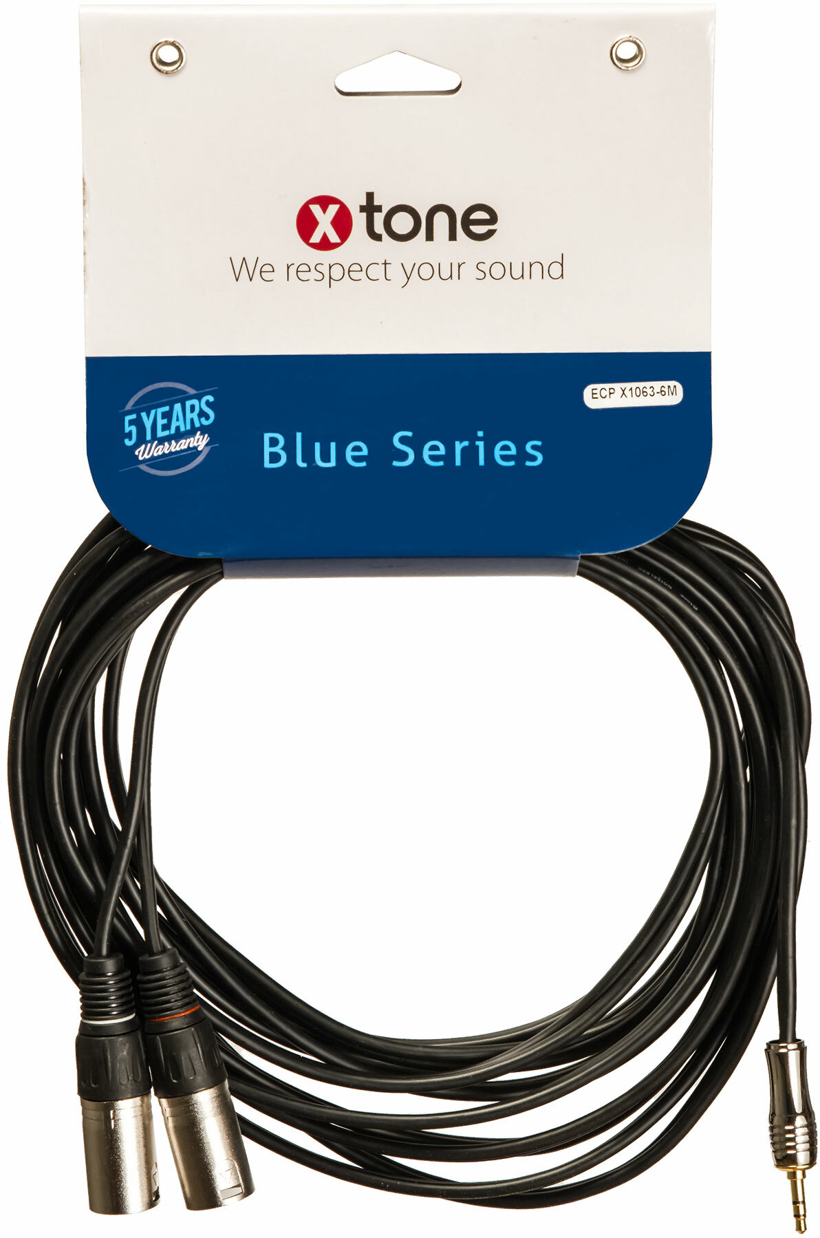 X-tone Mini Jack St / 2 Xlr(m) 6m Blue Series (x1063-6m) - CÂble - Main picture