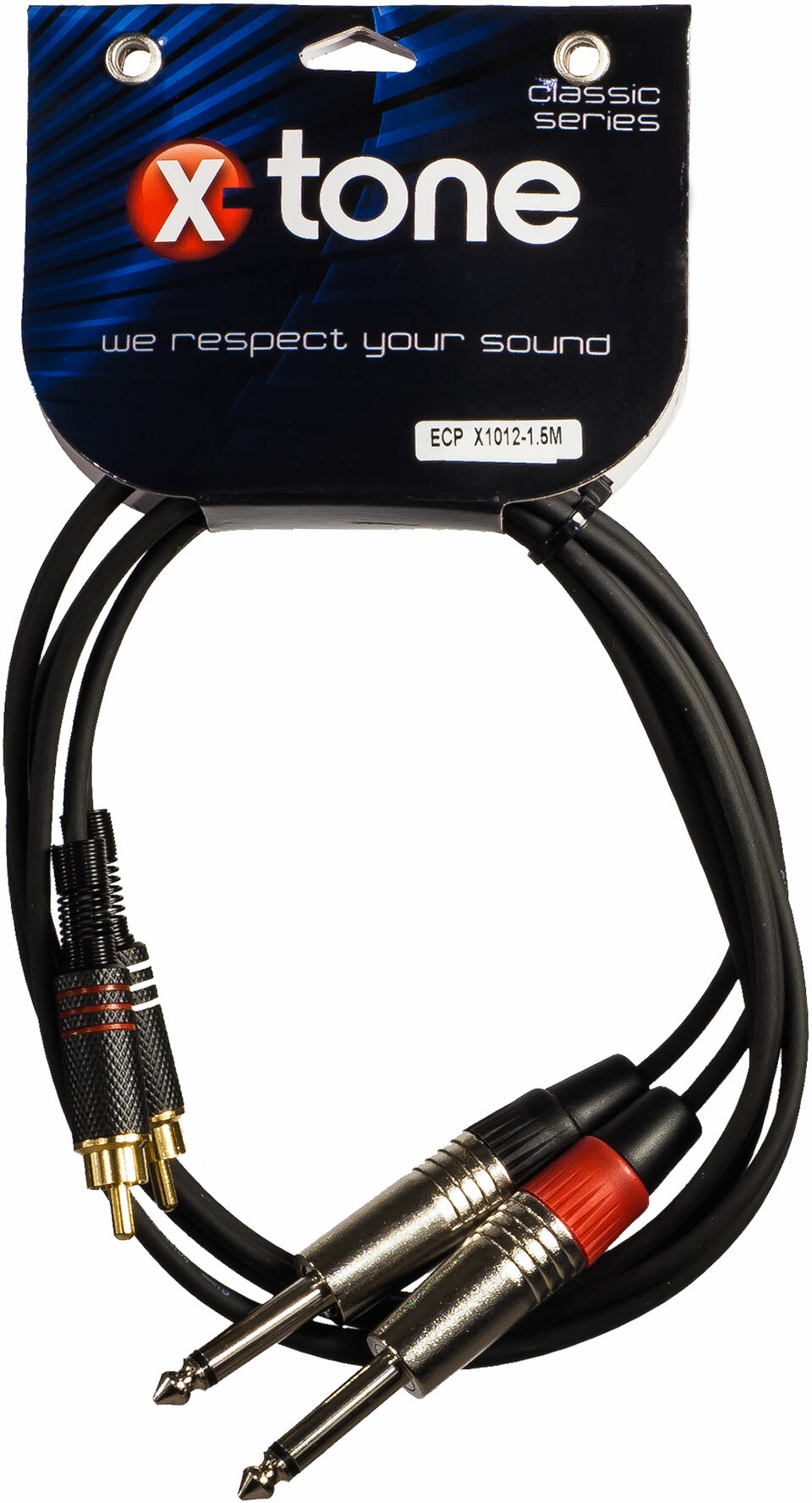 X-tone X1012-1.5m - 2 Jack(m) 6,35 Mono / 2 Rca(m) - CÂble - Main picture