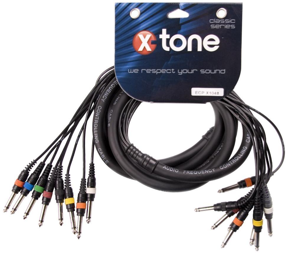 Câble multipaire & boîtier de scène X-tone X1048 8x Jack M / 8x Jack M Mono - 3M