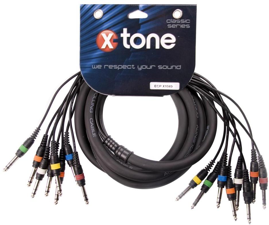 Câble multipaire & boîtier de scène X-tone X1049 Octopaire Jack/Jack stereo - 3m