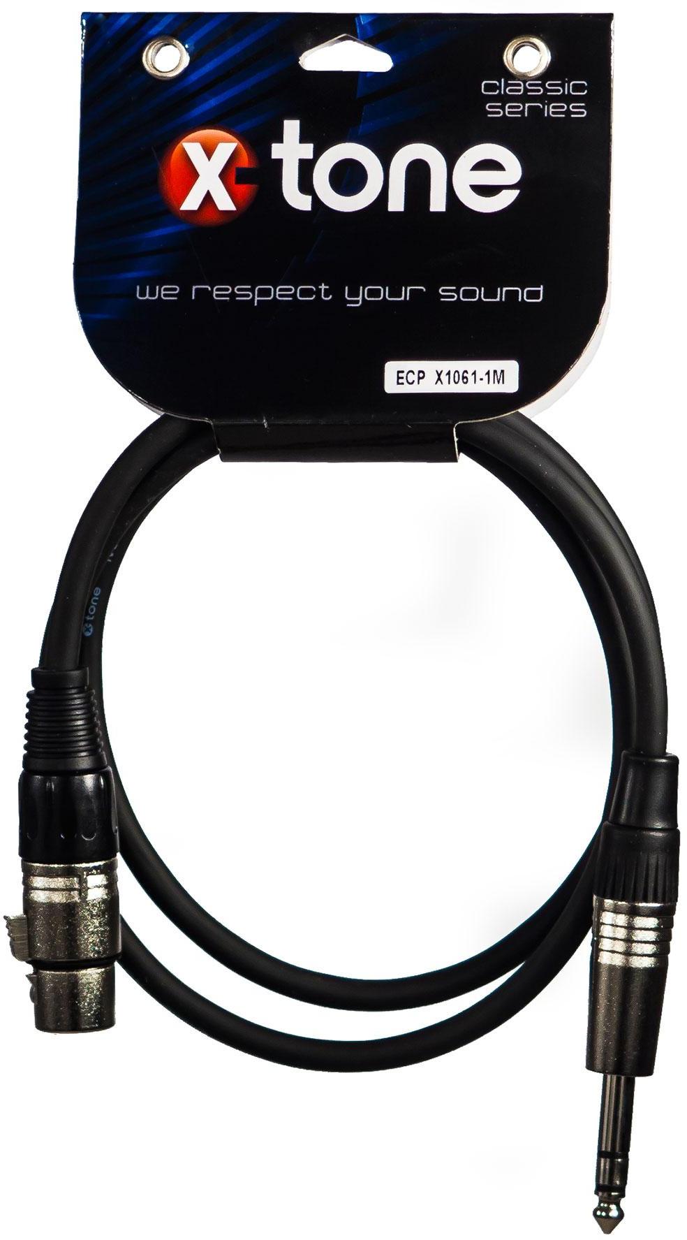 Câble X-tone X1061-1M - Jack(M) 6,35 TRS / XLR(F)