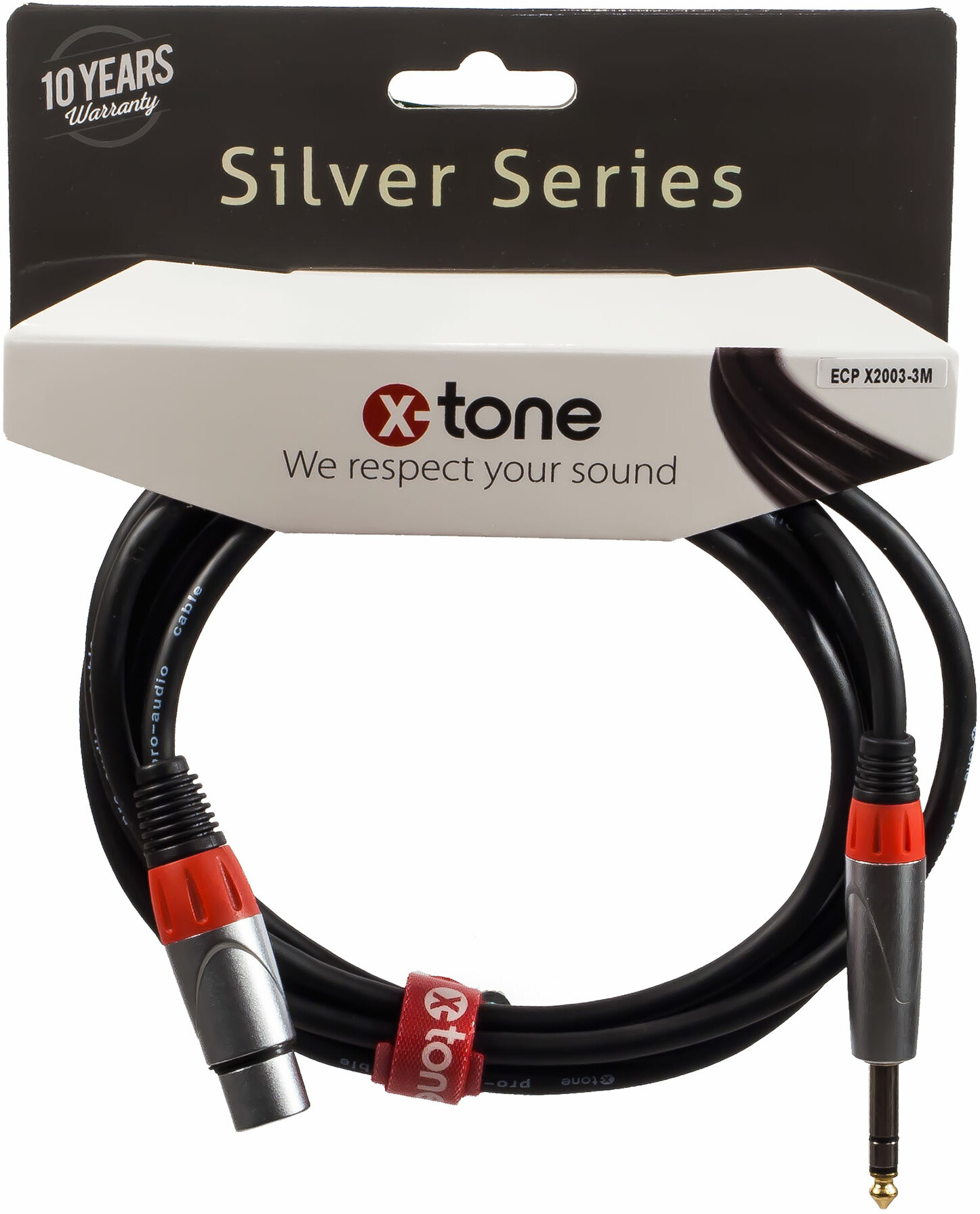 X-tone X2003-3m - Jack(m) 6,35 Trs / Xlr(f) Silver Series - CÂble - Main picture