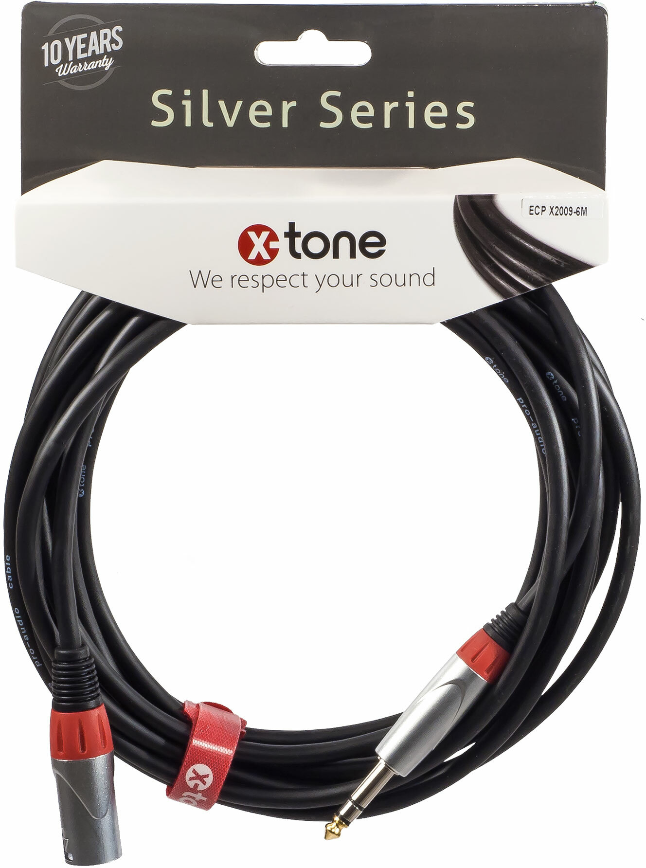 X-tone X2009-6m Xlr(m) / Jack(m) 6,35 Trs Silver Series - CÂble - Main picture