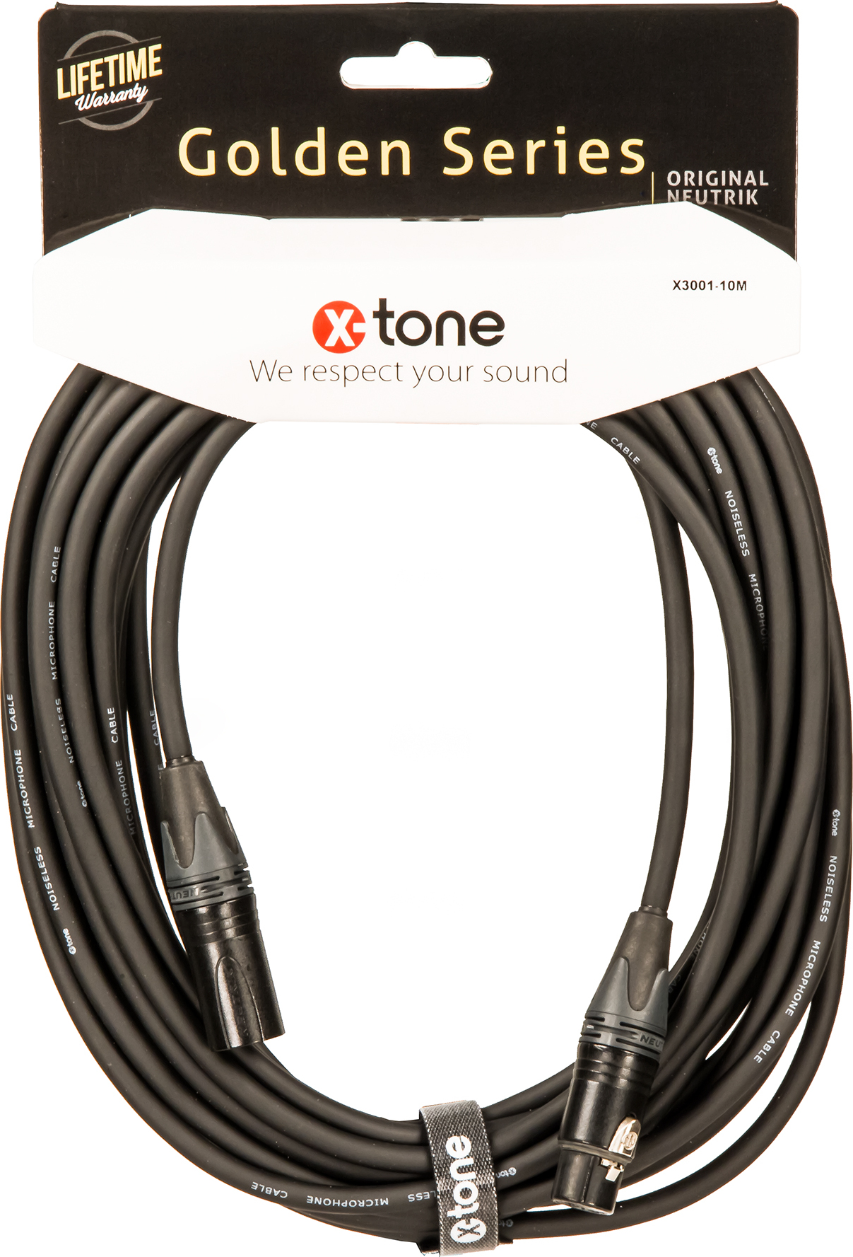 X-tone X3001-10m - Xlr(m) / Xlr(f) Golden Series - CÂble - Main picture