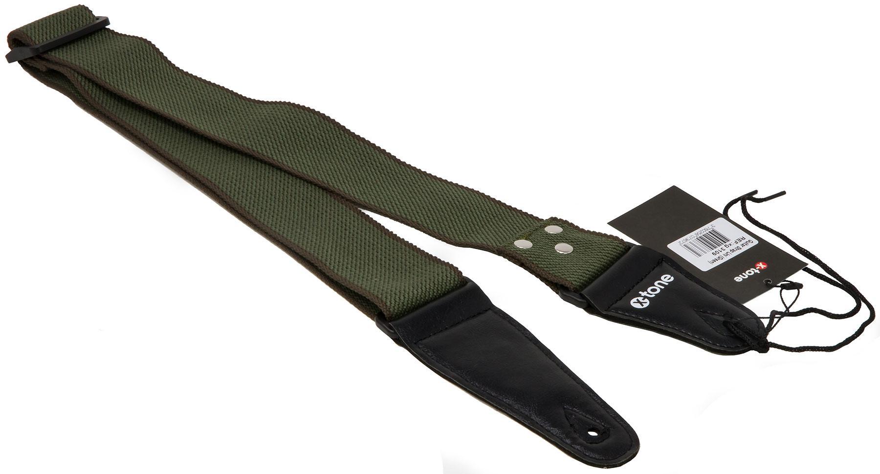 Sangle courroie X-tone XG 3109 Cotton Guitar Strap - Green