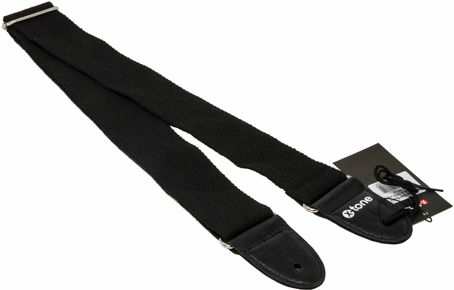 X-tone Xg 3112 Cotton Metal Buckle Guitar Strap Black - Sangle Courroie - Main picture