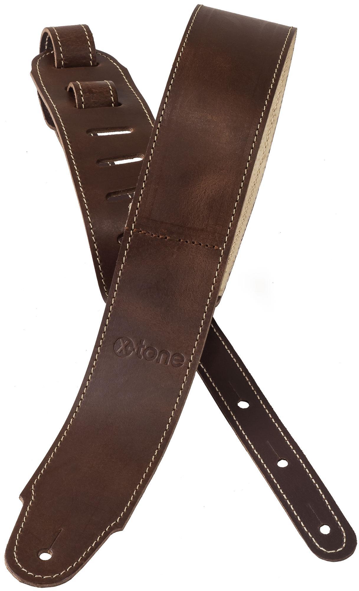Sangle courroie X-tone xg 3155 Plus Leather Guitar Strap - Brown