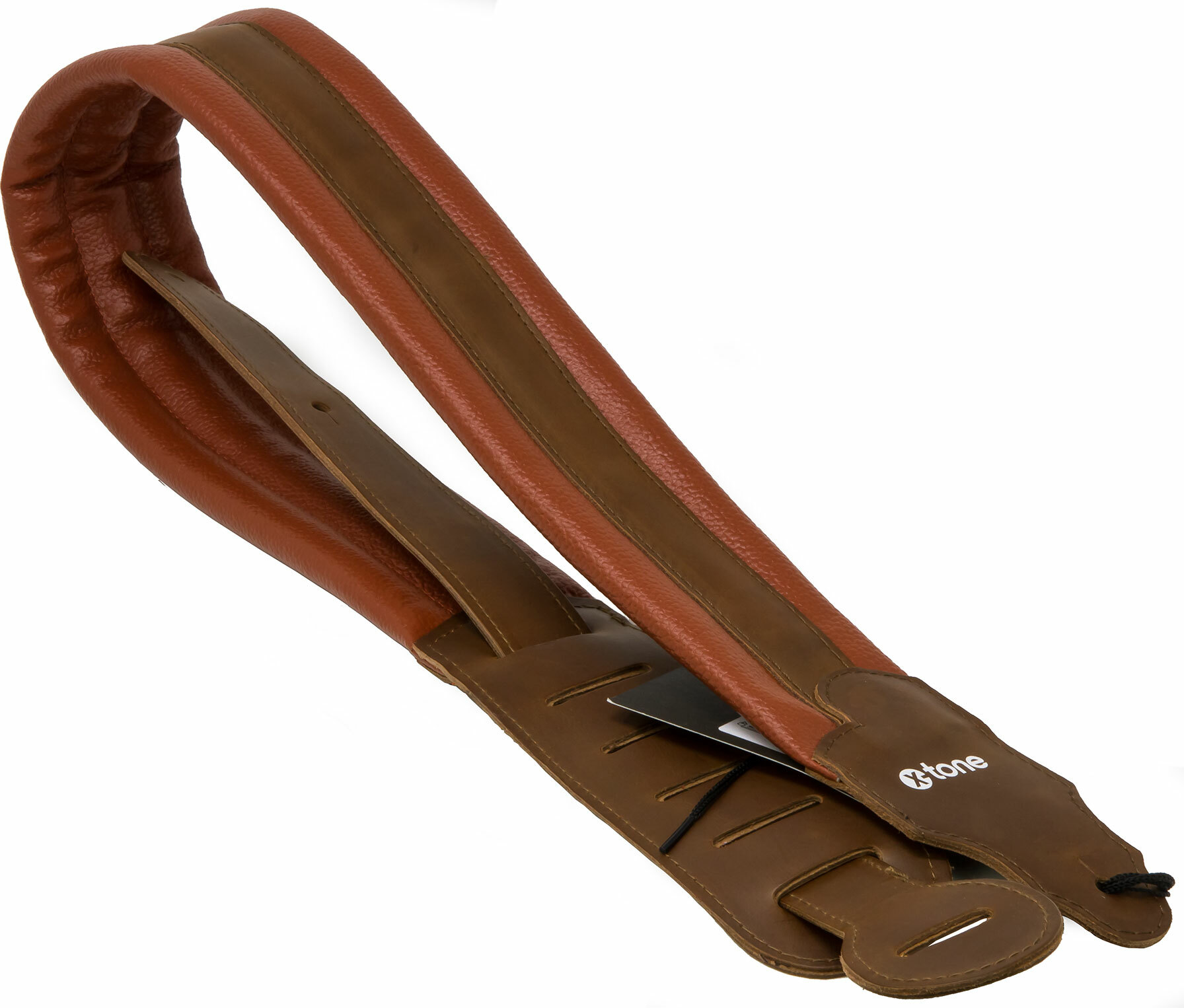 X-tone Xg 3158 Leather Guitar Strap Cuir Brown Ligth Brown - Sangle Courroie - Main picture